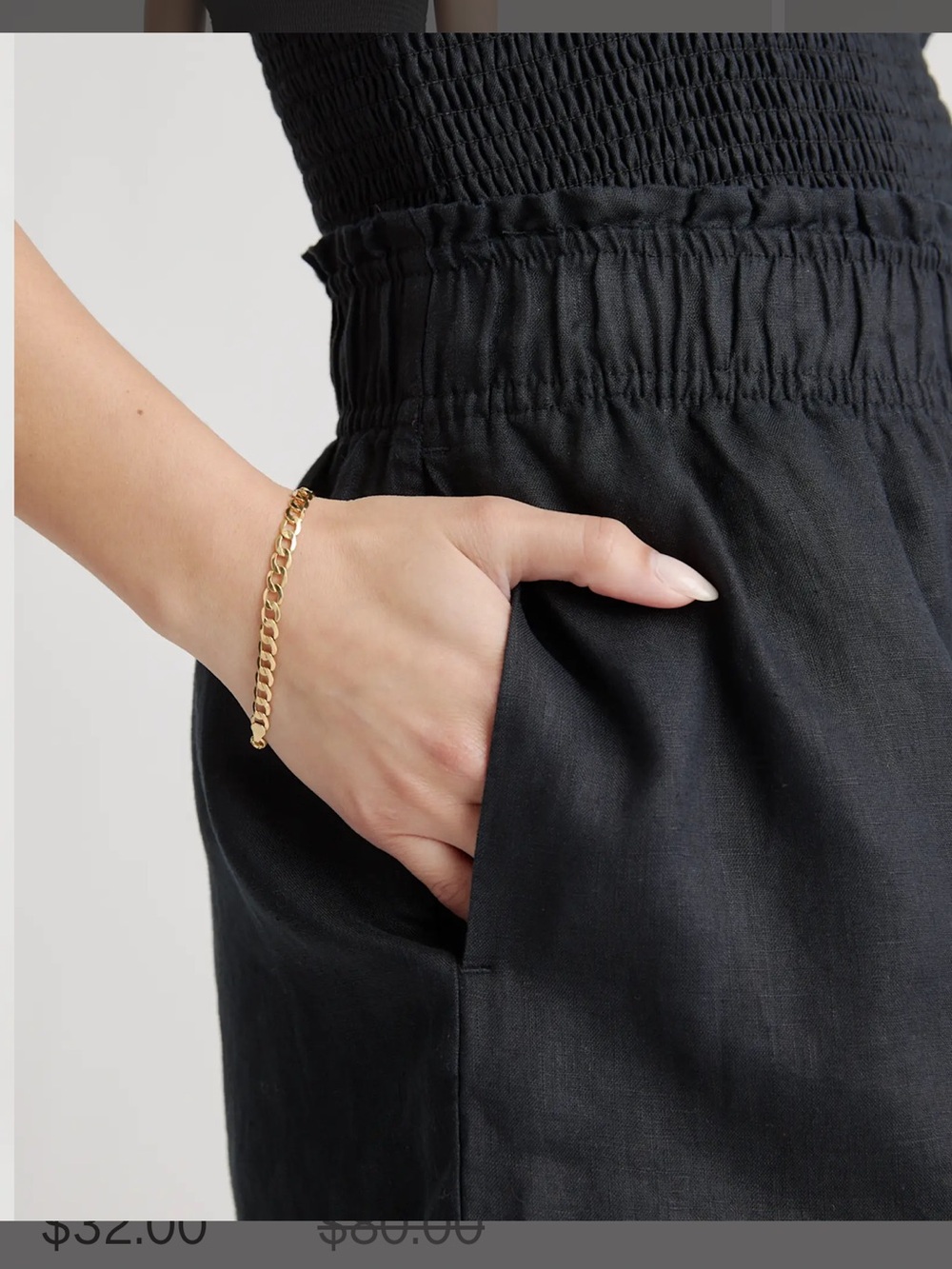 Quince Black Linen Shorts - Picture 2 of 7